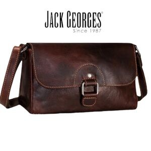 Brown Leather Jack George’s Crossbody bag. The Voyager Emma Crossbody Bag